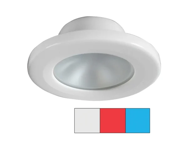 i2Systems Apeiron A3120 Screw Mount Light - Red, Cool White & Blue - White Finish