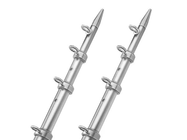 TACO 15' Telescopic Outrigger Poles HD 1-½" - Silver/Silver