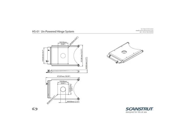 Scanstrut Un-Powered Hinge System f/PowerTower® - Image 3