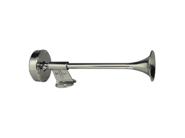 Schmitt Marine Deluxe All-Stainless Shorty Single Trumpet Horn - 12V