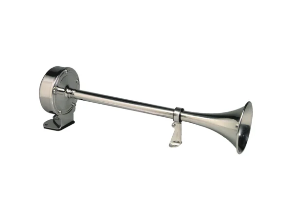 Schmitt Marine Deluxe All-Stainless Single Trumpet Horn - 12V