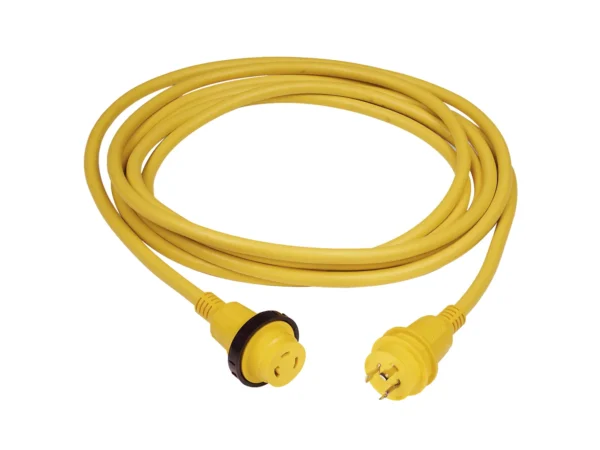 Marinco 30 Amp PowerCord PLUS Cordset w/Power-On LED - Yellow 50ft