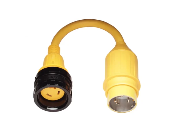 Marinco Pigtail Adapter, 30A Locking to 50A Locking