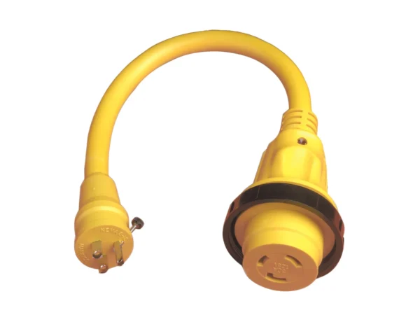 Marinco Pigtail Adapter Plus - 30A Female To 15A Male