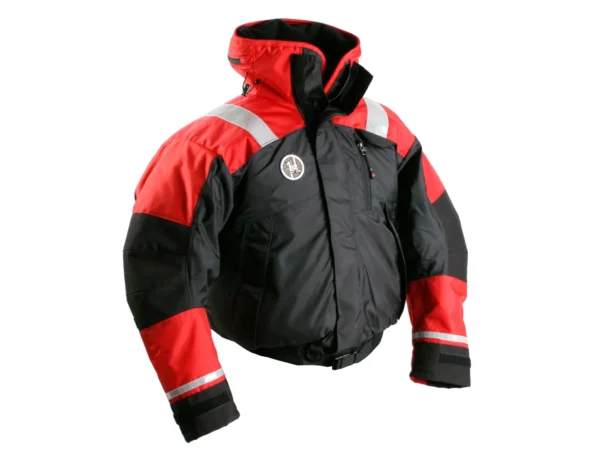 First Watch AB-1100 Flotation Bomber Jacket - Red/Black - Small