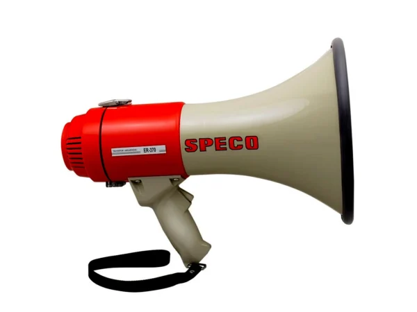 Speco ER370 Deluxe Megaphone w/Siren - Red/Grey - 16W