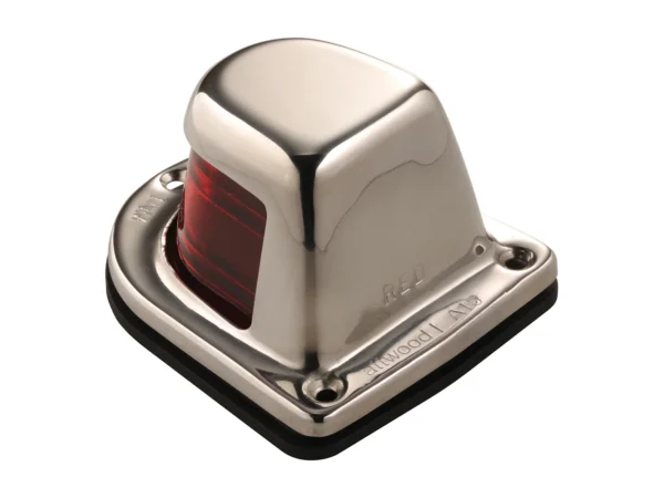 Attwood 1-Mile Deck Mount, Red Sidelight - 12V - Stainless Steel Housing - Image 2