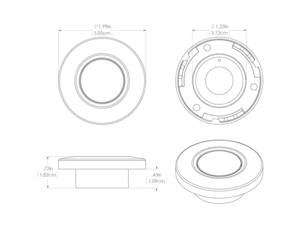 Lumitec Orbit - Flush Mount Down Light - Brushed Finish - White Non-Dimming - Image 4