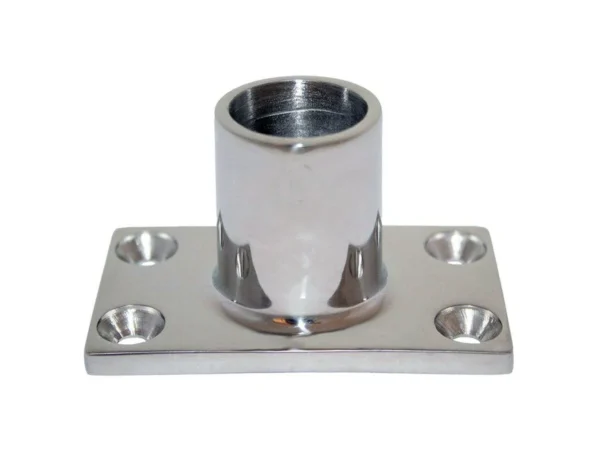 Whitecap 1" O.D. 90° Rectangle Base SS Rail Fitting