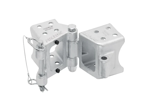 Fulton Fold-Away Bolt-On Hinge Kit 3" x 5" Trailer Beam, Rating 9,000 lbs., 48" Pivot, Z-Max 600 Zinc Finish