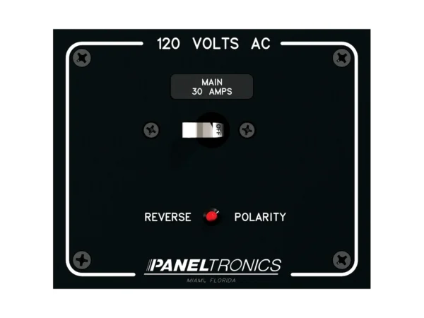 Paneltronics Standard Panel AC Main Double Pole w/30Amp CB & Reverse Polarity Indicator