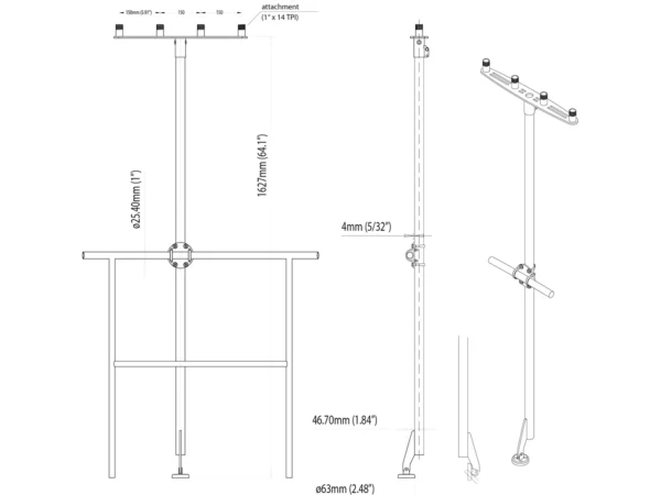 Scanstrut TP-01 T-Bar Mount f/GPS/VHF Antenna - Image 2