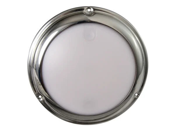 Lumitec TouchDome - Dome Light - Polished SS Finish - 2-Color White/Blue Dimming