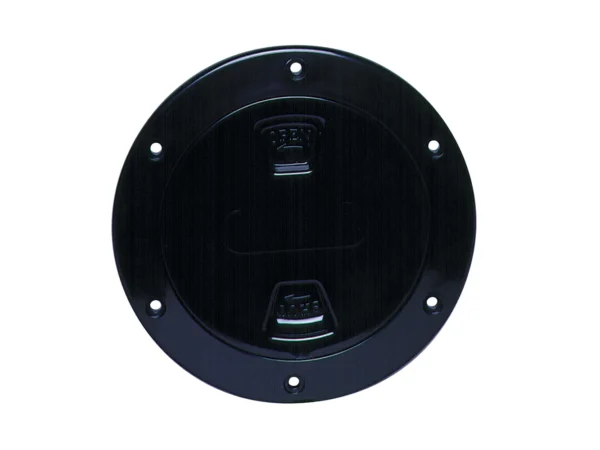 Beckson 4" Smooth Center Screw-Out Deck Plate - Black