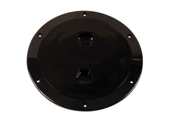 Beckson 6" Smooth Center Screw-Out Deck Plate - Black