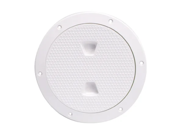 Beckson 6" Non-Skid Screw-Out Deck Plate - White