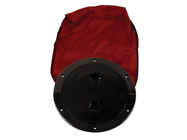 Beckson 6" Stow-Away Deck Plate - Black w/12" Bag