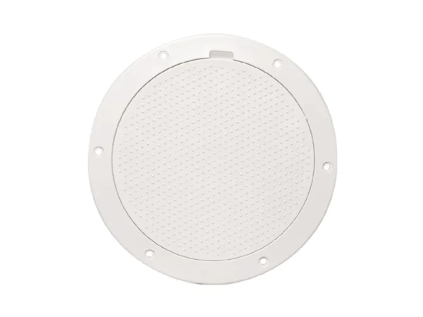 Beckson 6" Non-Skid Pry-Out Deck Plate - White