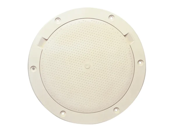 Beckson 8" Non-Skid Pry-Out Deck Plate - Beige