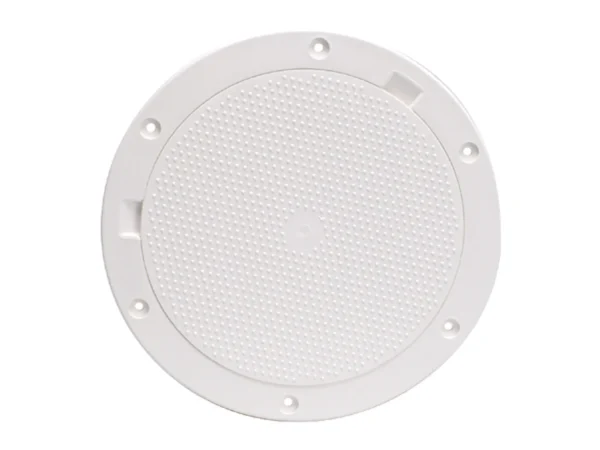 Beckson 8" Non-Skid Pry-Out Deck Plate - White