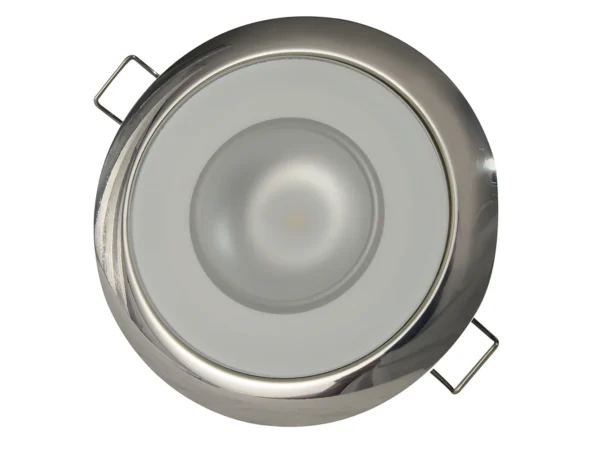 Lumitec Mirage - Flush Mount Down Light - Glass Finish/Polished SS Bezel - 2-Color White/Blue Dimming - Image 2