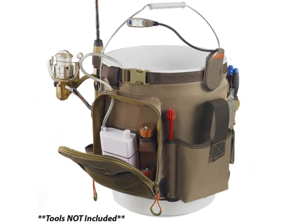 Wild River RIGGER 5 Gallon Bucket Organizer w/Light, Plier Holder & Retractable Lanyard