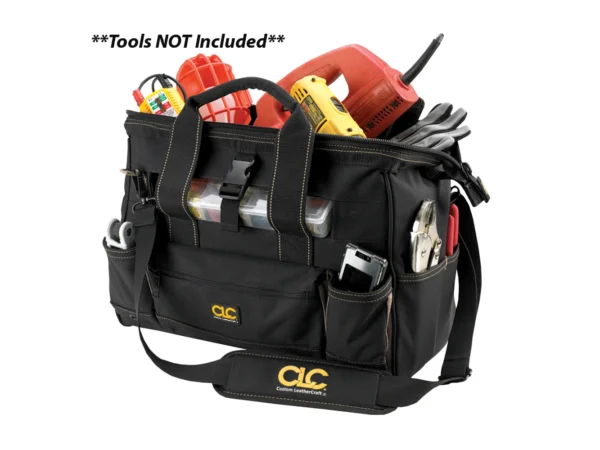 CLC 1534 Tool Bag w/Top-Side Plastic Parts Tray - 16"