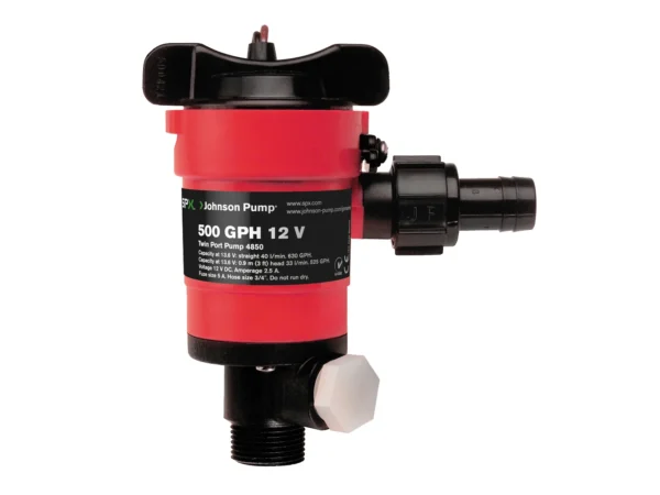 Johnson Pump Twin Port 500GPH Livewell Aerating Pump - 12V