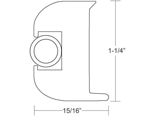 TACO Flex Vinyl Rub Rail Kit - White w/White Insert - 50'