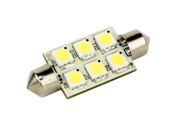 Lunasea Single-Sided 6 LED Festoon - 10-30VDC/1.5W/97 Lumens - Warm White