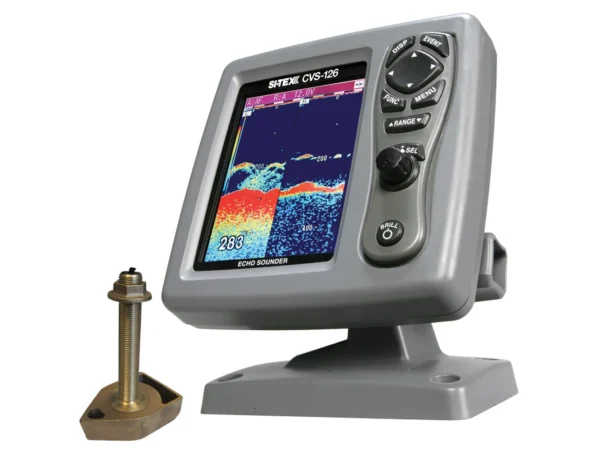 SI-TEX CVS-126 Dual Frequency Color Echo Sounder w/600kW Thru-Hull Transducer 1700/50/200T-CX