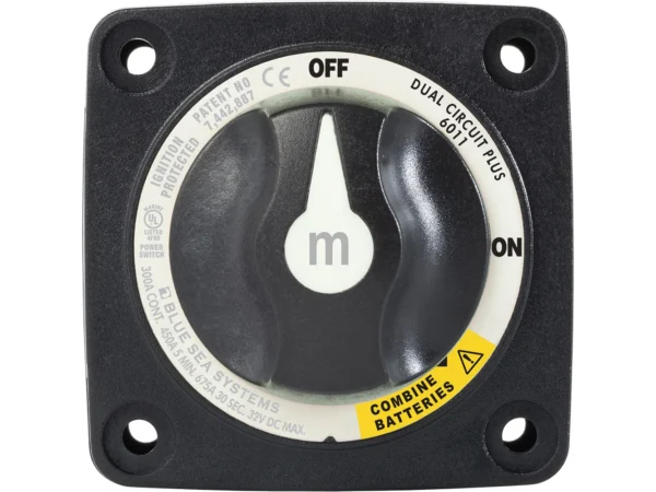 Blue Sea 6011200 m-Series Battery Switch Dual Circuit Plus - Black - Image 4