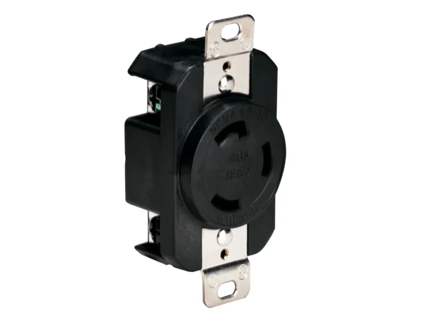 Marinco 305CRRB 125V 30Amp Locking Receptacle - Black