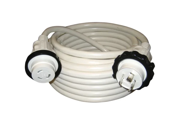 Marinco 30A 125V Molded Standard Cordset - White - 50'