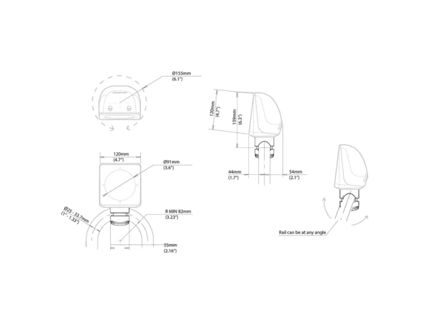 Scanstrut Scanpod Single Instrument Pod Rail Mount - Cut f/Standard Instrument - Fits 1" - 1.33" Rails - Image 2