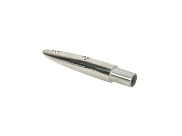 Whitecap 16-1/2° Rail End (End-Out) - 316 Stainless Steel - 7/8" Tube O.D.