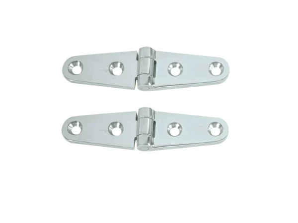 Whitecap Strap Hinge - CP/Brass - 4" x 1" - Pair