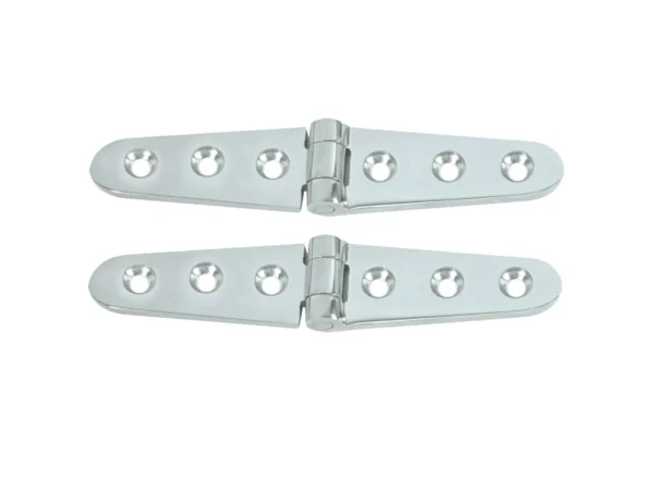 Whitecap Strap Hinge - CP/Brass - 6" x 1-1/8" - Pair