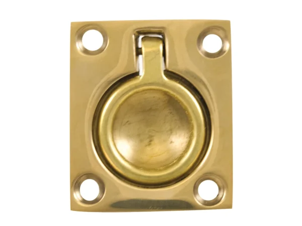 Whitecap Flush Pull Ring - Polished Brass - 1-1/2" x 1-3/4"