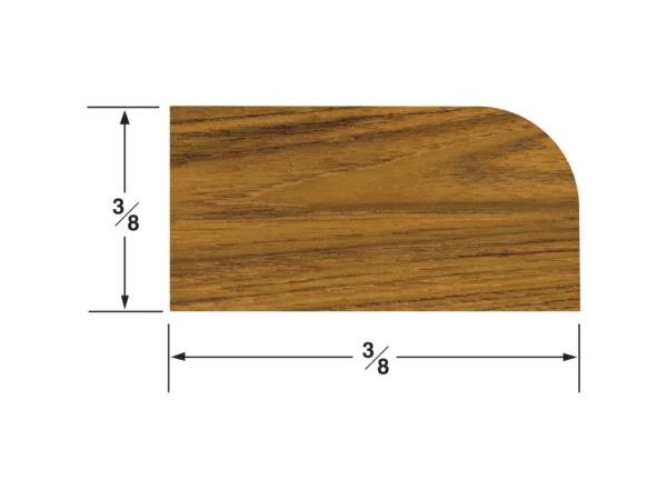 Whitecap Teak Stop Molding Small - 5'