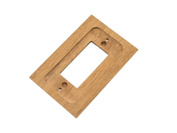 Whitecap Teak Ground Fault Outlet Cover/Receptacle Plate - Image 2