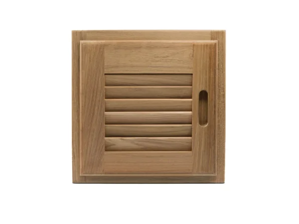 Whitecap Teak Louvered Door & Frame - Right Hand - 12" x 12"