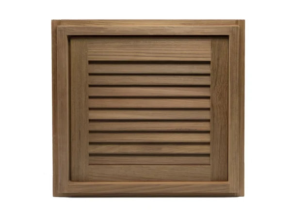 Whitecap Teak Louvered Door & Frame - Right Hand - 15" x 15" - Image 2