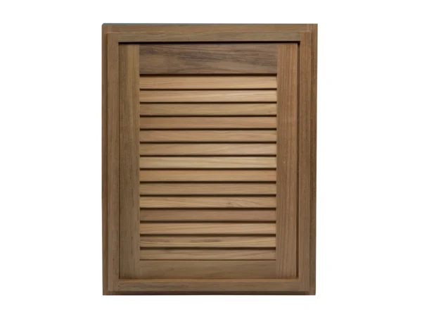 Whitecap Teak Louvered Door & Frame - Right Hand - 15" x 20" - Image 2