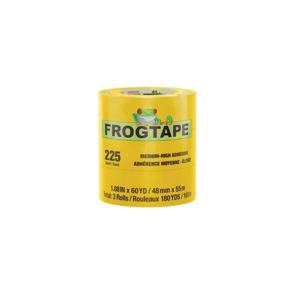 Shurtape 105322 Frogtape® 225 Gold Performance Grade Masking Tape, 2" x 180', Gold