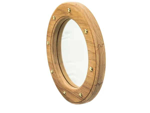 Whitecap Teak Porthole Mirror - Image 2