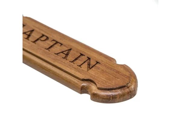 Whitecap Teak "CAPTAIN" Name Plate - Image 3