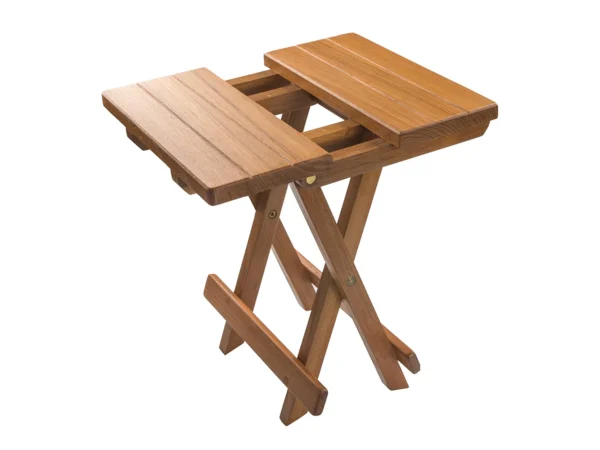 Whitecap Teak Grooved Top Fold-Away Table/Stool - Image 2