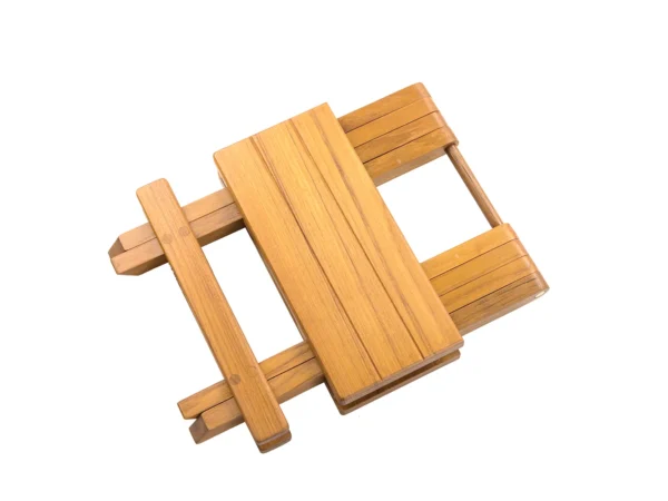 Whitecap Teak Grooved Top Fold-Away Table/Stool - Image 3