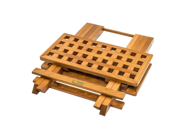 Whitecap Teak Grate Top Fold-Away Table - Image 2